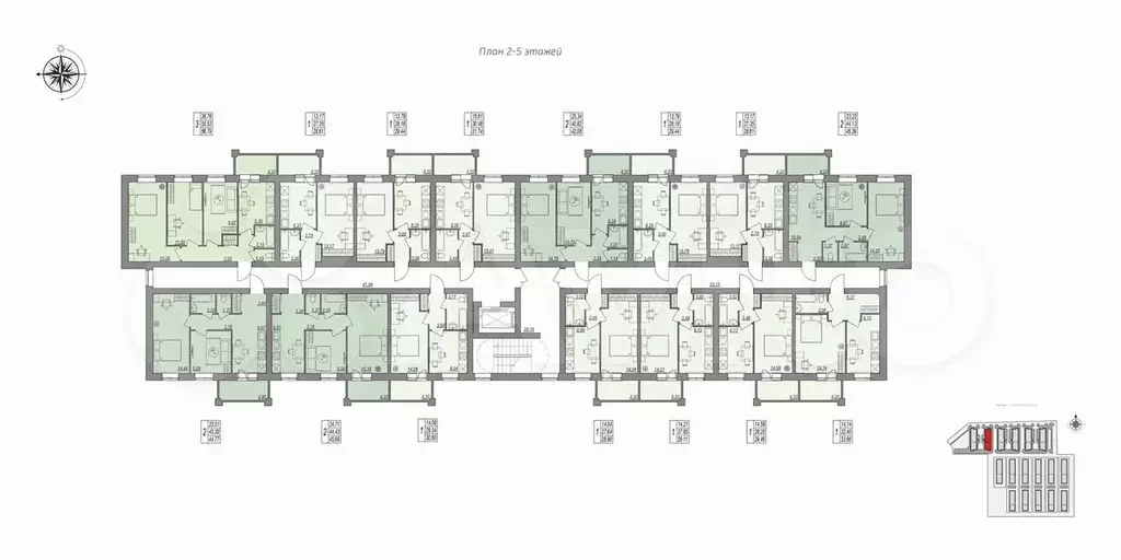 1-к. квартира, 29,4 м, 4/7 эт. - Фото 1
