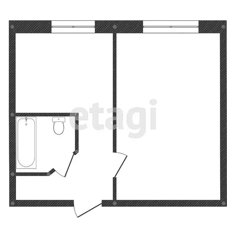 1-комнатная квартира: Абакан, Пирятинская улица, 4 (31 м) - Фото 0