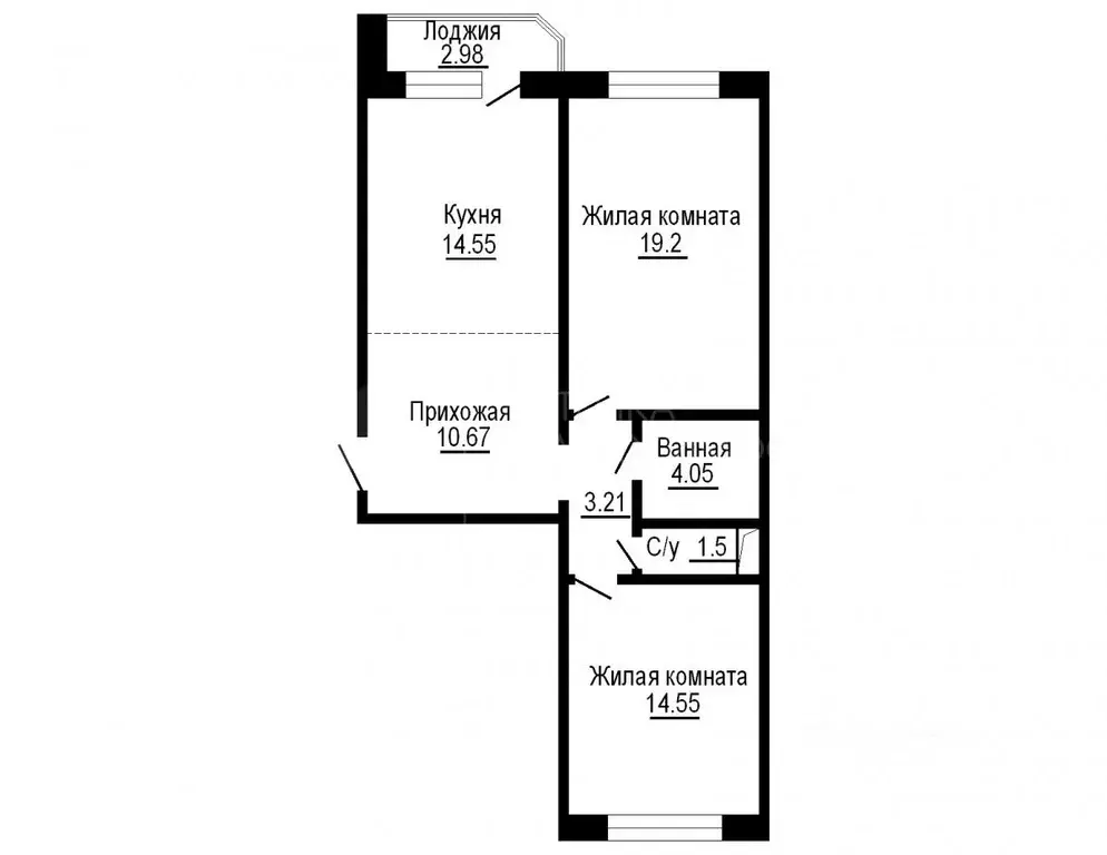 2-к кв. Тюменская область, Тюмень ул. Николая Никитина, 4к1 (66.9 м) - Фото 1