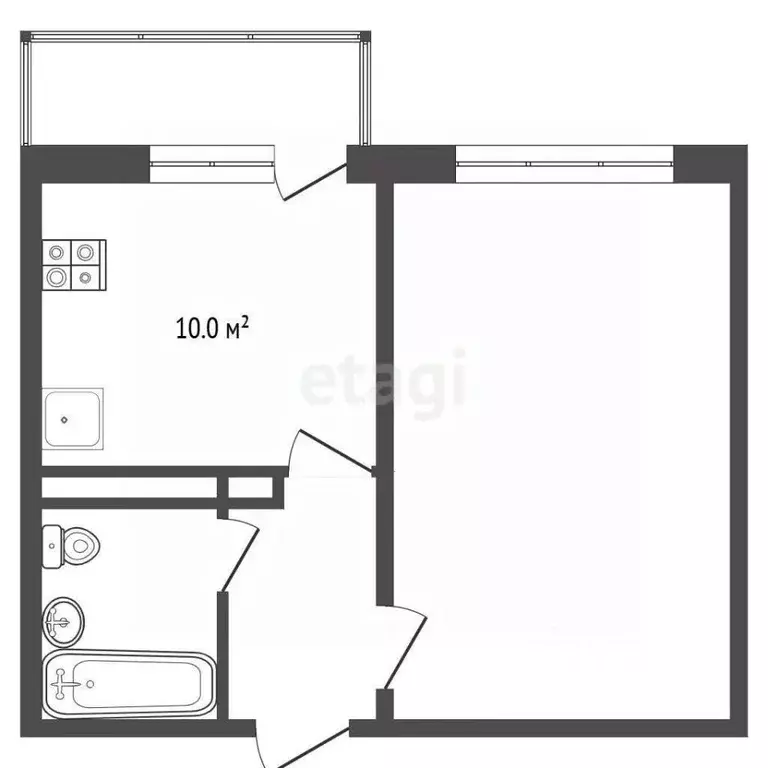 1-к кв. Краснодарский край, Анапа ул. Ленина, 196 (35.0 м) - Фото 2