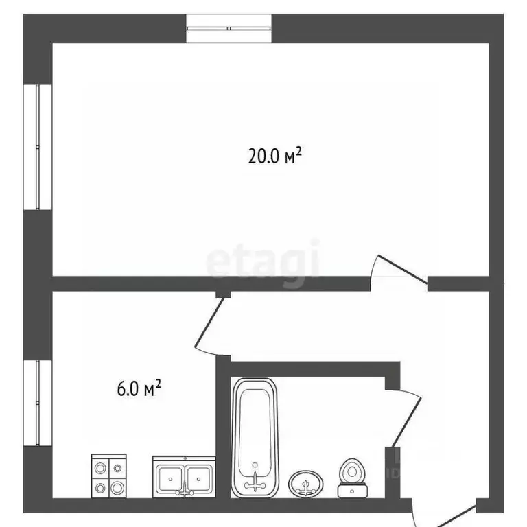 1-к кв. Ярославская область, Рыбинск ул. Боткина, 8 (31.0 м) - Фото 2
