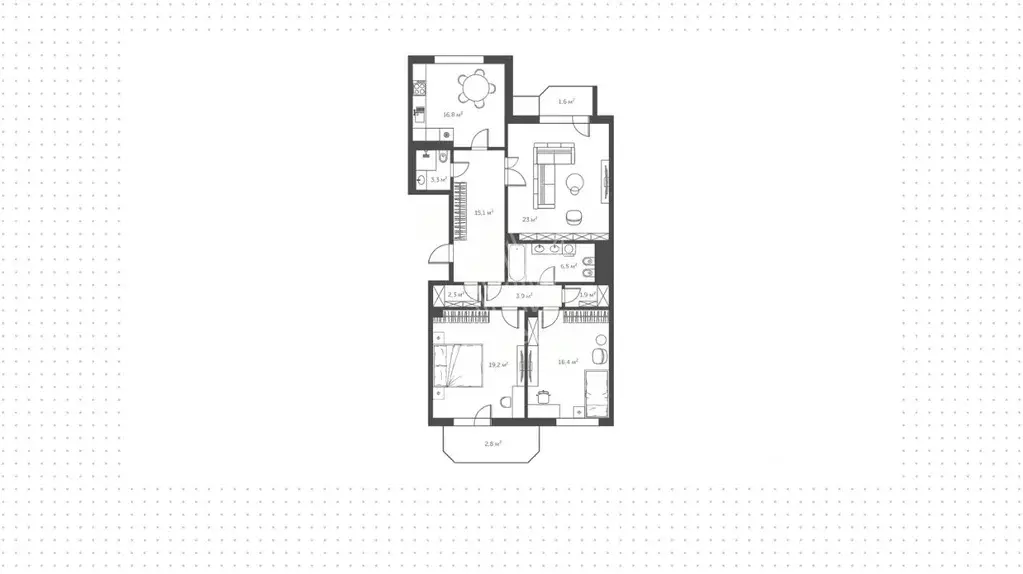 4-к кв. Москва Мосфильмовская ул., 88к2с6 (117.0 м) - Фото 1