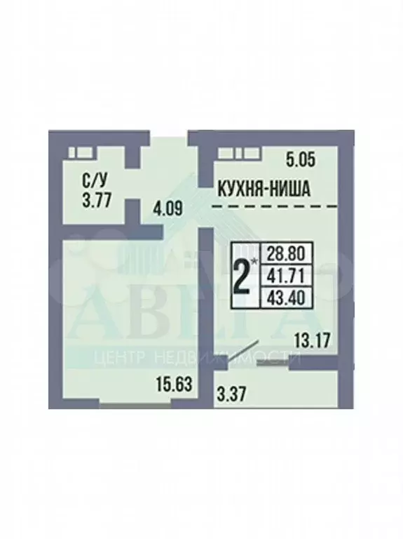 2-к. квартира, 44 м, 16/17 эт. - Фото 0