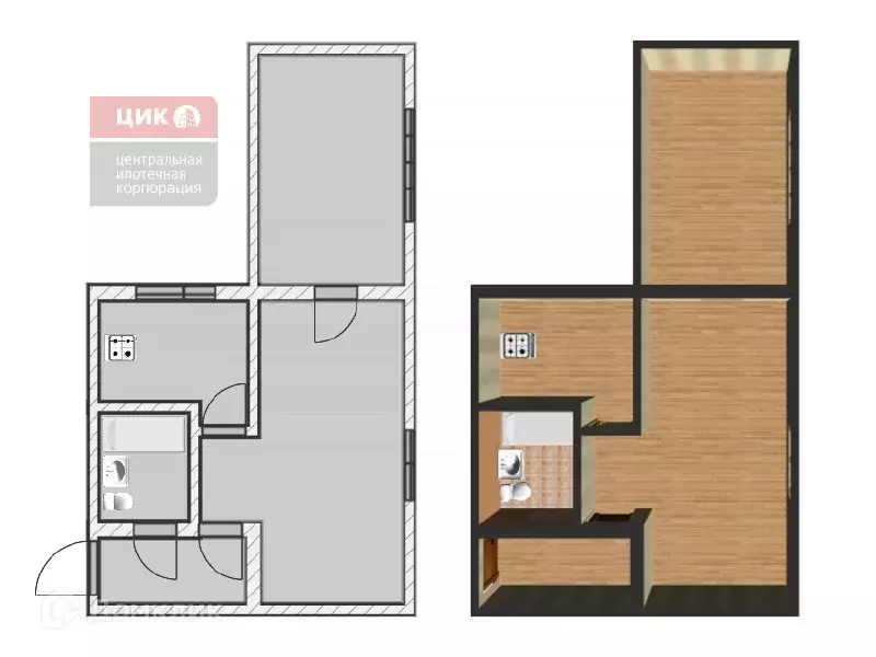 Продаётся 2-к квартира, 44.6 м - Фото 1