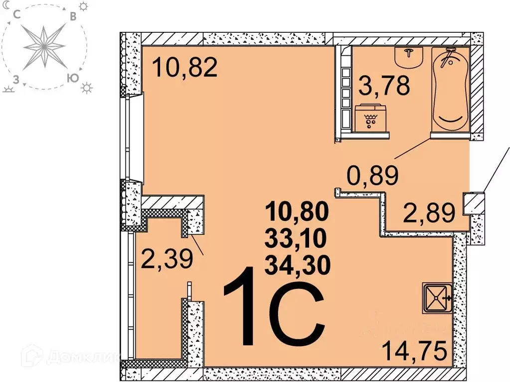 Продаётся квартира-студия, 35.2 м - Фото 0