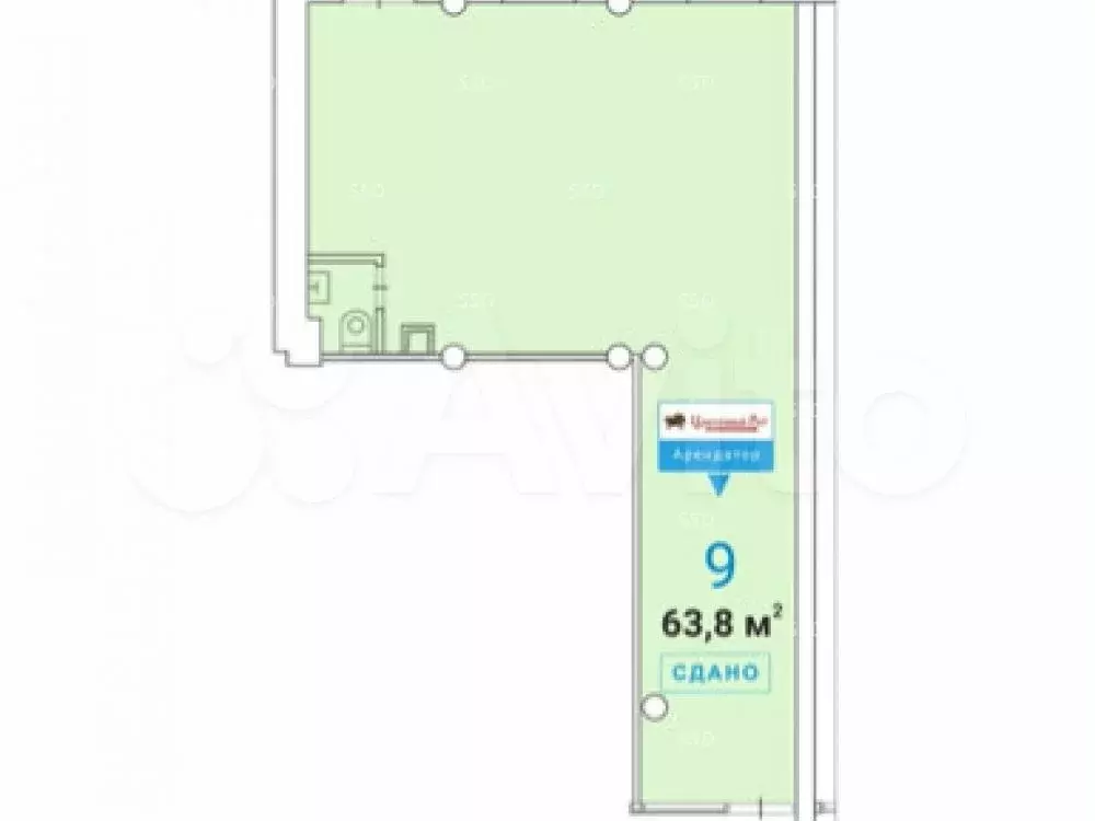 Сдам помещение свободного назначения, 63.8 м - Фото 1