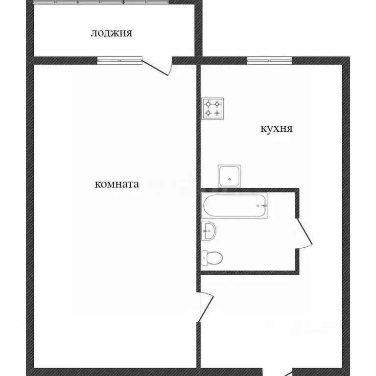 1-к кв. Костромская область, Кострома Профсоюзная ул., 26А (36.8 м) - Фото 2