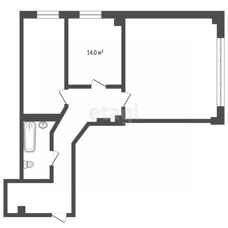 2-к кв. Московская область, Лыткарино Коммунистическая ул., 53 (93.0 ... - Фото 2
