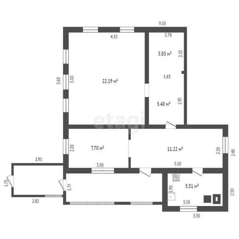 Дом в Ульяновск, Вырыпаевская улица (55.5 м) - Фото 2