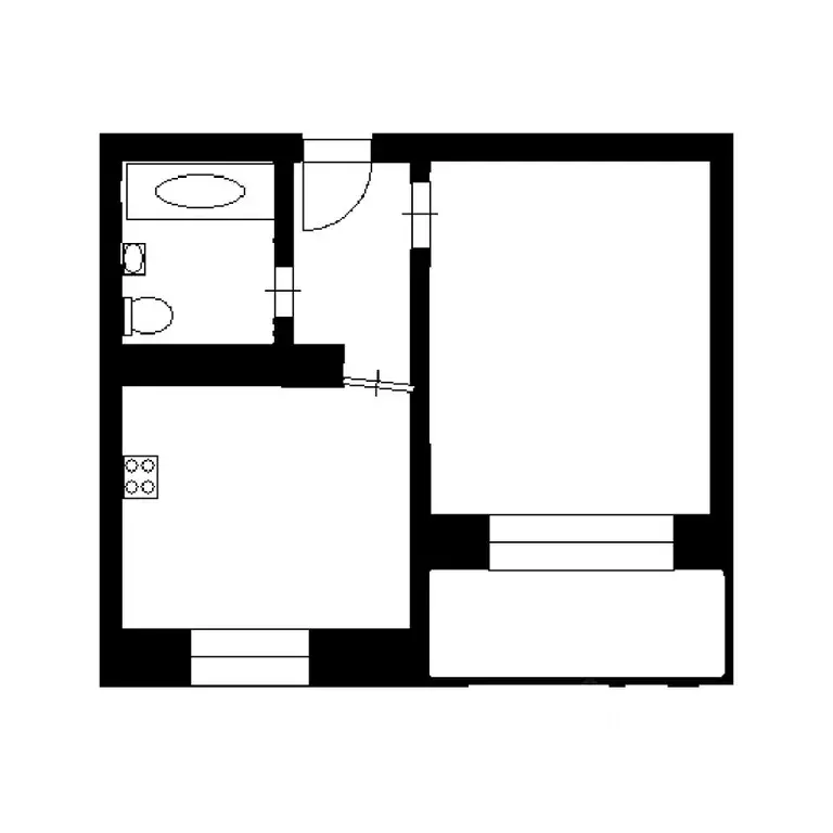 1-к кв. Воронежская область, Воронеж ул. Адмирала Чурсина, 14 (35.0 м) - Фото 2