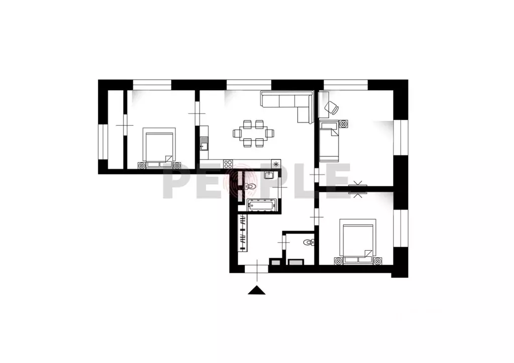 4-к кв. Москва ул. Народного Ополчения, 3 (95.4 м) - Фото 2