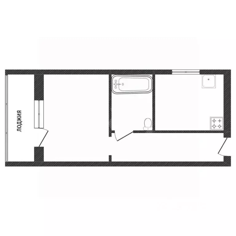Студия Костромская область, Кострома Венеция мкр, 52 (20.3 м) - Фото 2