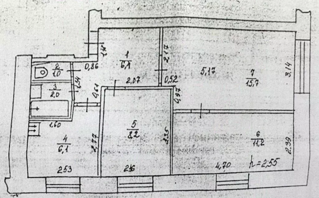 3-к кв. Тверская область, Тверь Беляковский пер., 26/51 (50.6 м) - Фото 2