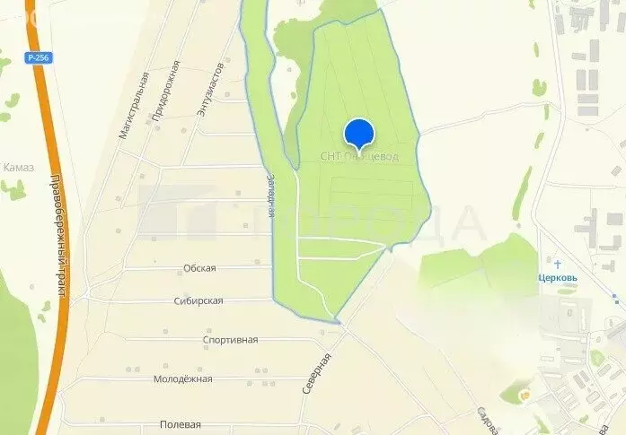 Участок в село Санниково, СНТ Овощевод, Главная улица, 10 (6.4 м) - Фото 1