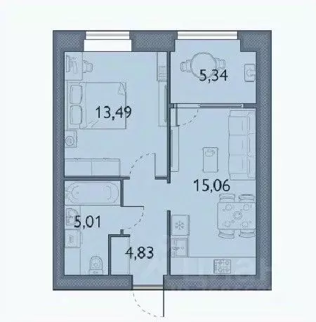 1-к кв. Брянская область, Брянский район, пос. Мичуринский, ... - Фото 0