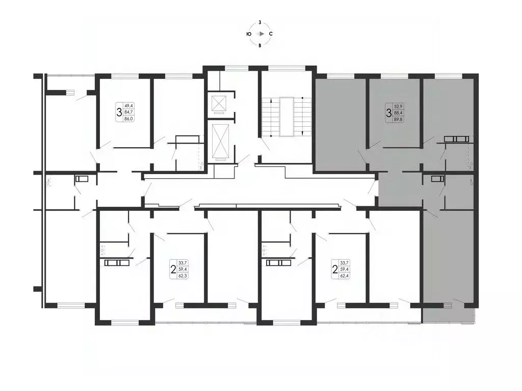 3-к кв. Воронежская область, Воронеж ул. Загоровского, 5/1 (89.8 м) - Фото 1