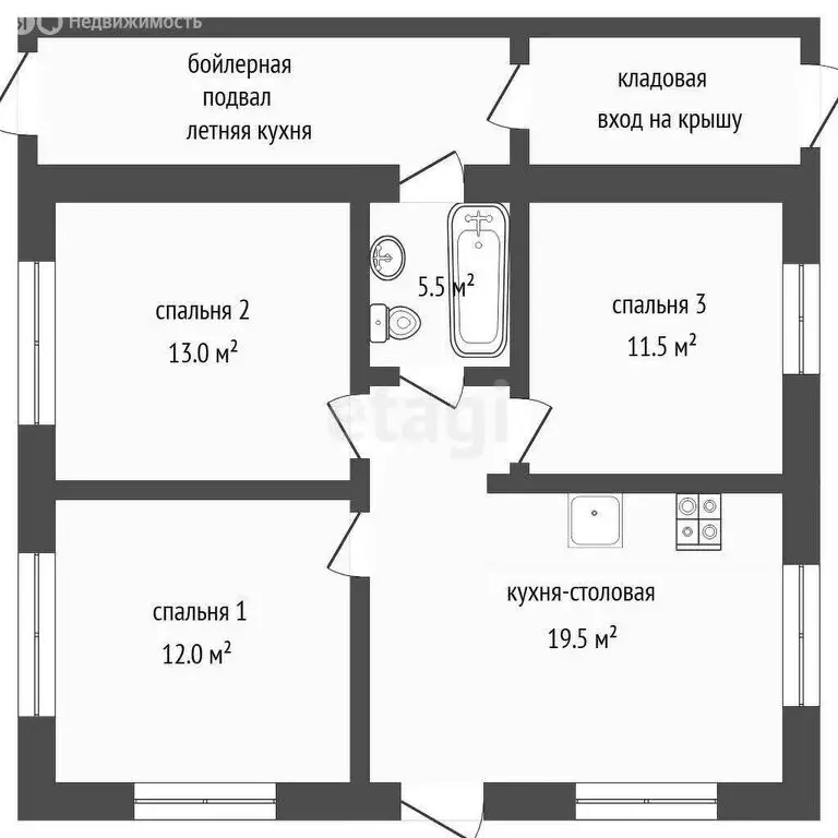 Дом в Успенка, Лиственная улица (82.9 м) - Фото 1