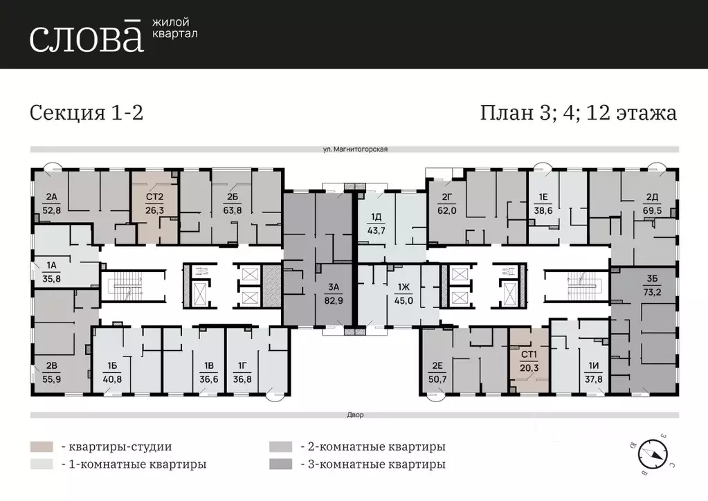 1-к кв. Астраханская область, Астрахань Магнитогорская ул., 1 (40.96 ... - Фото 1