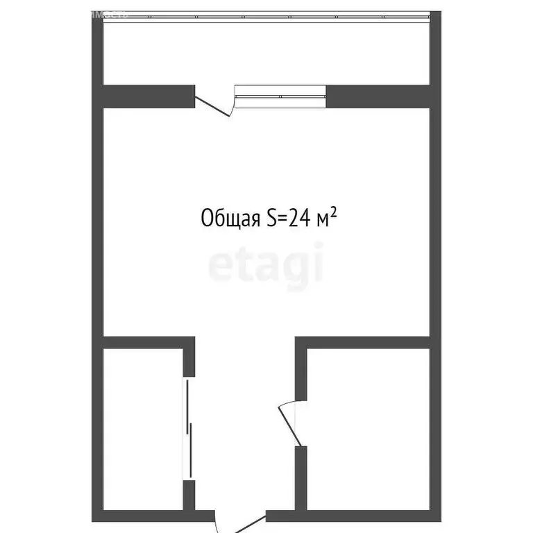 2-комнатная квартира: Новоалтайск, Октябрьская улица, 18В (24 м) - Фото 0