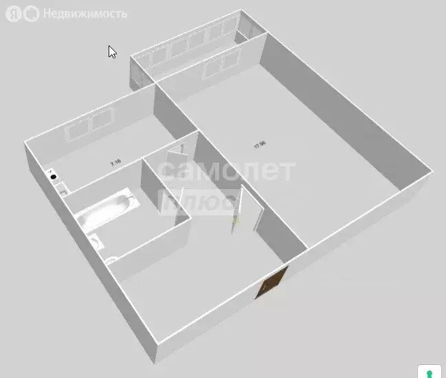 1-комнатная квартира: Ульяновск, улица Рябикова, 25 (34.86 м) - Фото 0