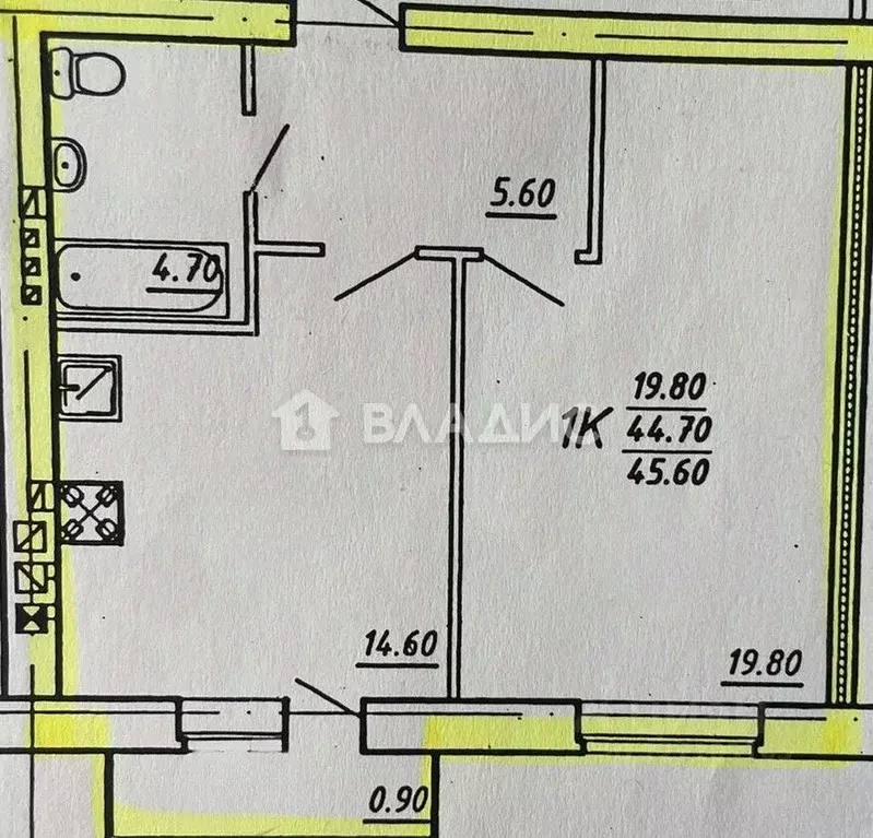1-к кв. Краснодарский край, Ейск Красная ул., 35/2 (44.7 м) - Фото 2