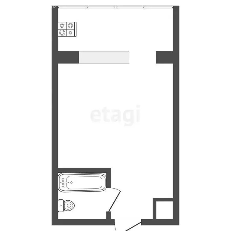 1-комнатная квартира: Тюмень, улица Седова, 66 (16.9 м) - Фото 1