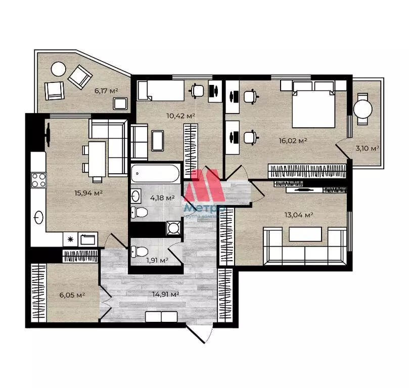 3-комнатная квартира: Ярославль, улица Строителей, 18 (86.95 м) - Фото 0