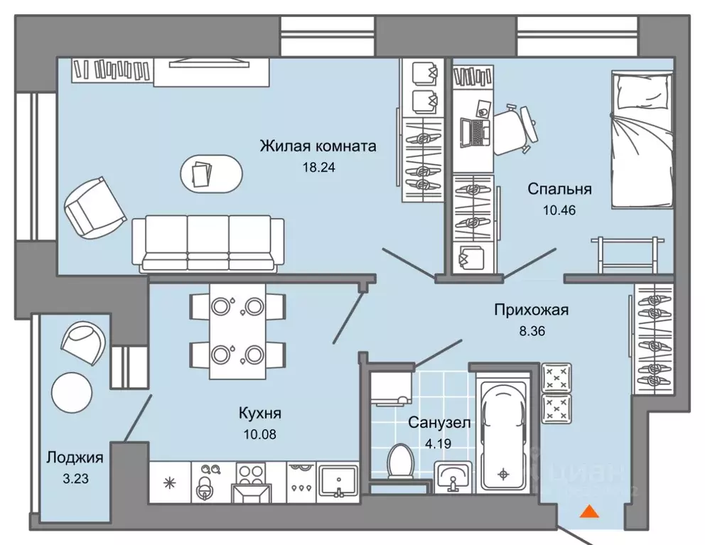 2-к кв. Свердловская область, Екатеринбург Широкая Речка мкр, Лес ... - Фото 0