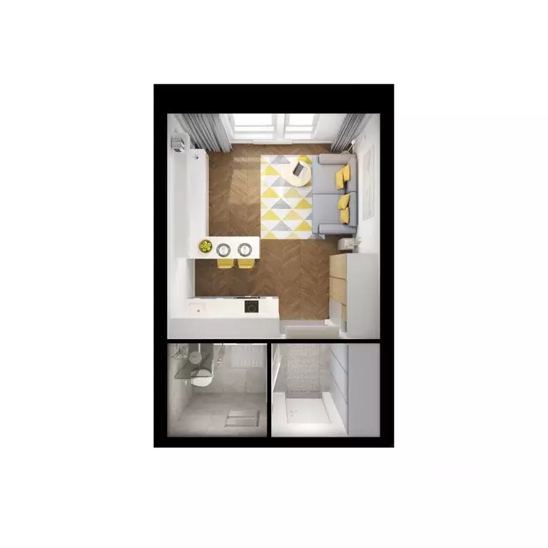 Студия Приморский край, Владивосток ул. Борисенко, 48к2 (24.0 м) - Фото 1