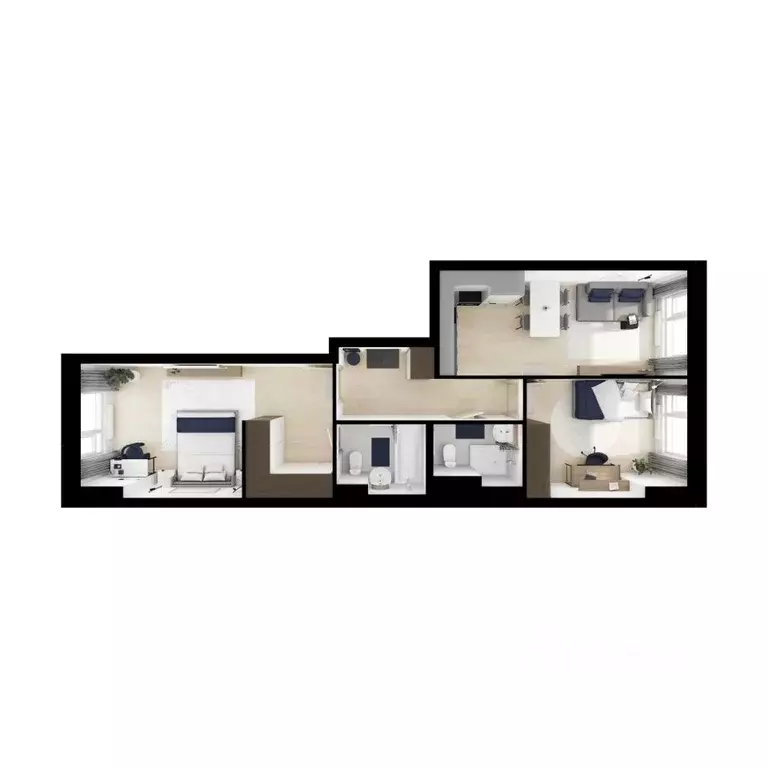 2-к кв. Московская область, Котельники Парковый мкр, Белая Дача Парк ... - Фото 2