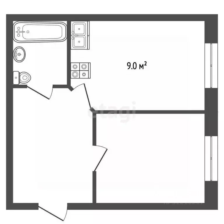 2-к кв. Татарстан, Набережные Челны просп. Чулман, 23 (56.0 м) - Фото 2