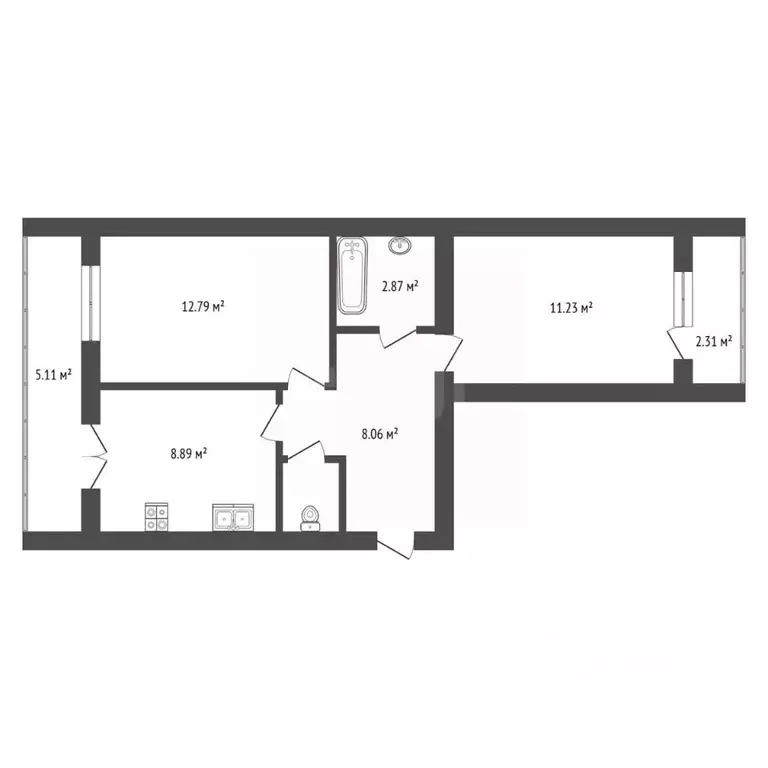 2-к кв. Марий Эл, Йошкар-Ола городской округ, с. Семеновка ул. ... - Фото 2