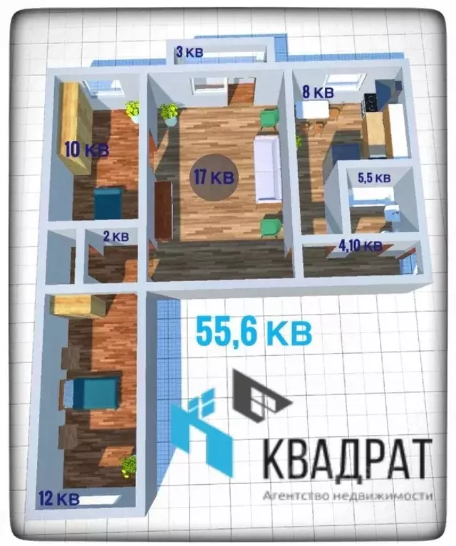 3-к кв. Оренбургская область, Оренбург просп. Братьев Коростелевых, 1В ... - Фото 1