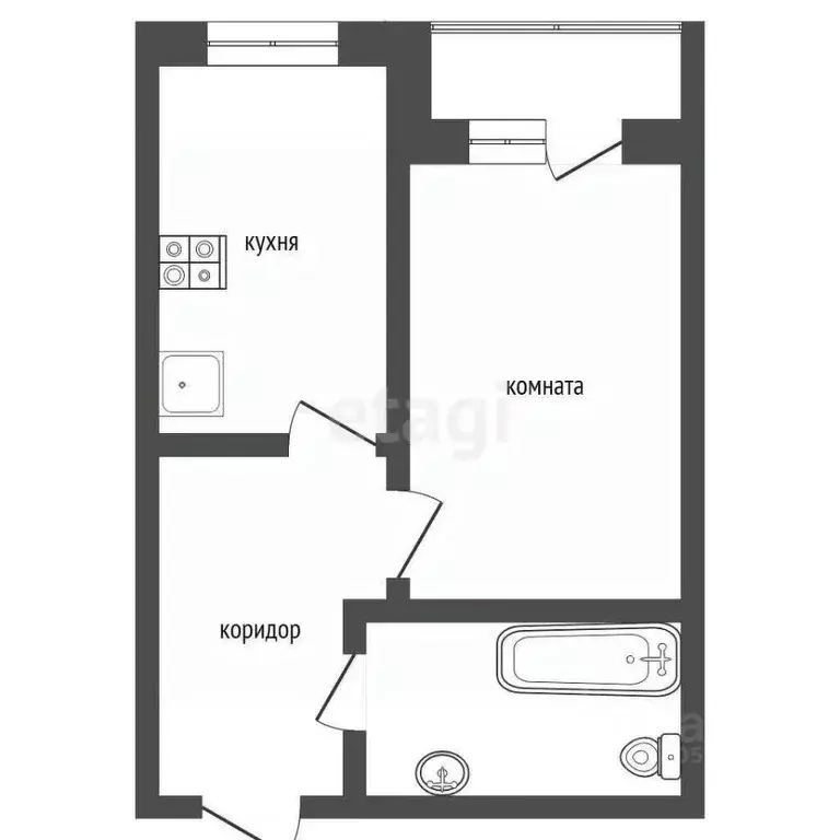 1-к кв. Ростовская область, Аксайский район, Щепкинское с/пос, пос. ... - Фото 2