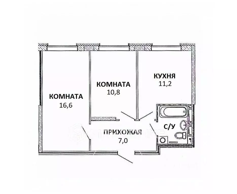 2-к кв. Пермский край, Пермь ул. Куйбышева, 135 (49.7 м) - Фото 1