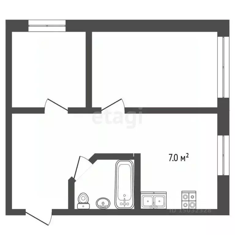 2-к кв. Владимирская область, Муром Кленовая ул., 3к1 (36.3 м) - Фото 1