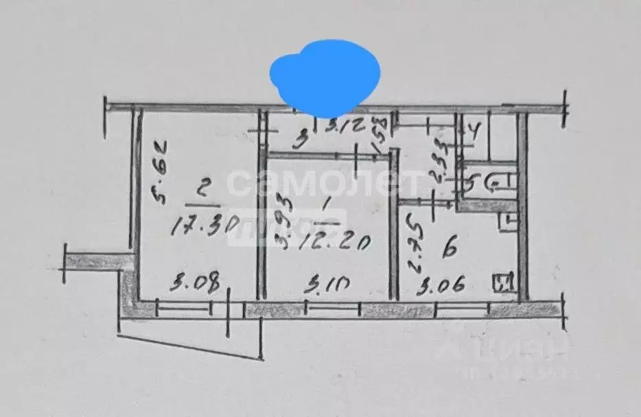 2-к кв. Чувашия, Чебоксары ул. Ленинского Комсомола, 40 (51.8 м) - Фото 2