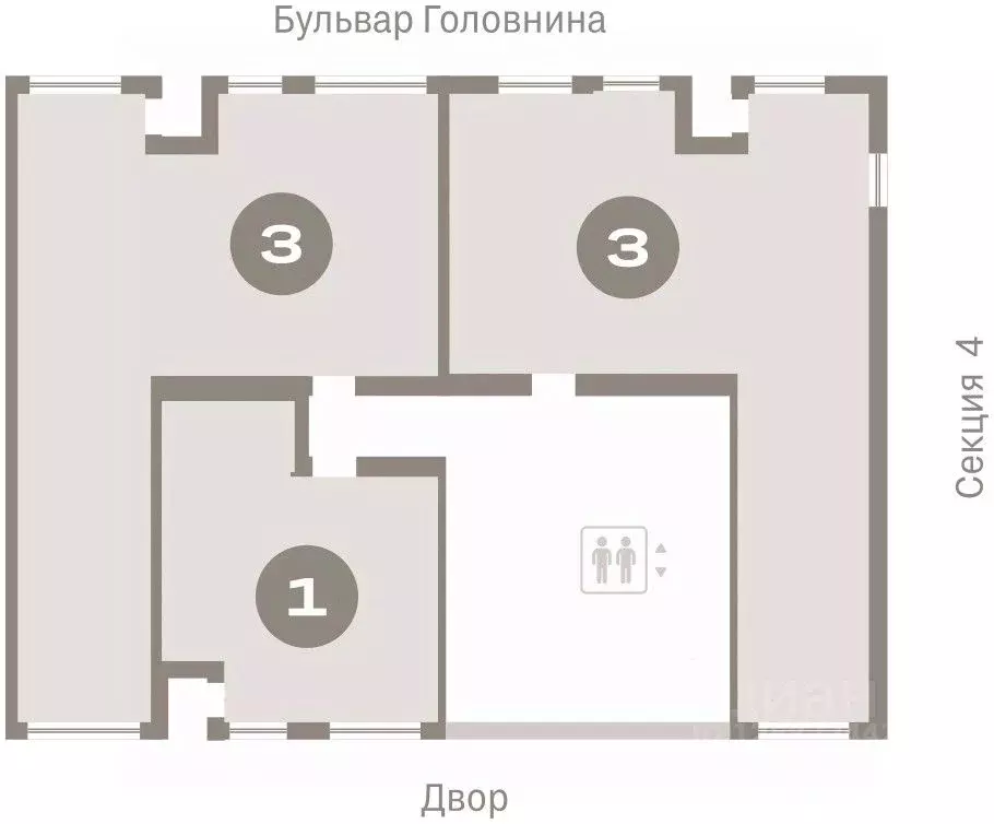3-к кв. Санкт-Петербург Северный Ветер жилой комплекс (94.04 м) - Фото 1