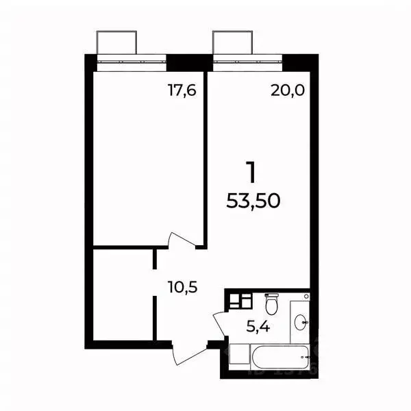 1-к кв. Нижегородская область, Нижний Новгород ул. Воровского, 8 (53.3 ... - Фото 1