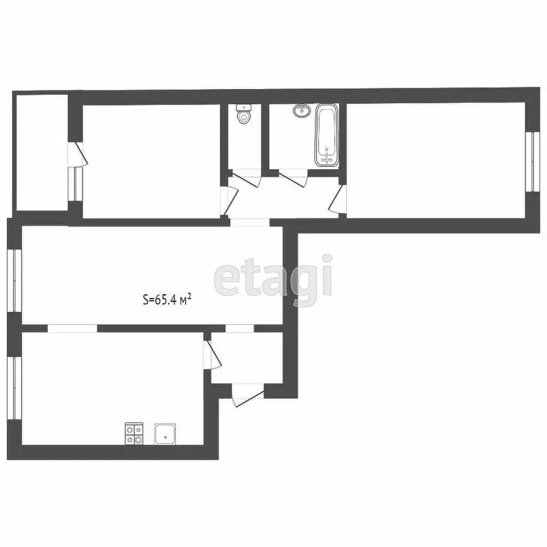 2-комнатная квартира: Краснодар, Музыкальный микрорайон, улица имени ... - Фото 0
