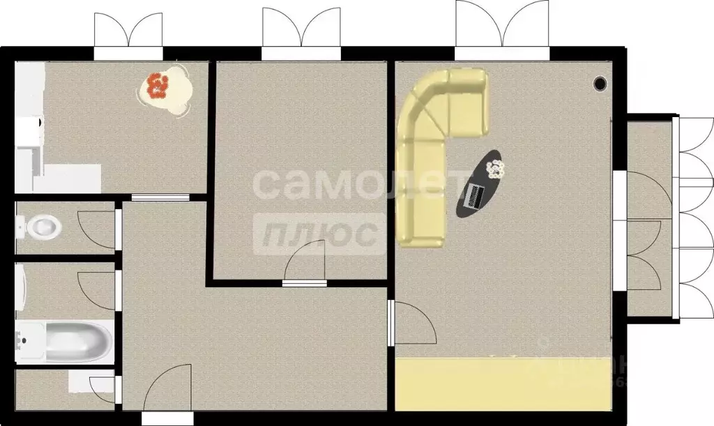 2-к кв. Пензенская область, Пенза ул. Рахманинова, 26 (53.0 м) - Фото 2