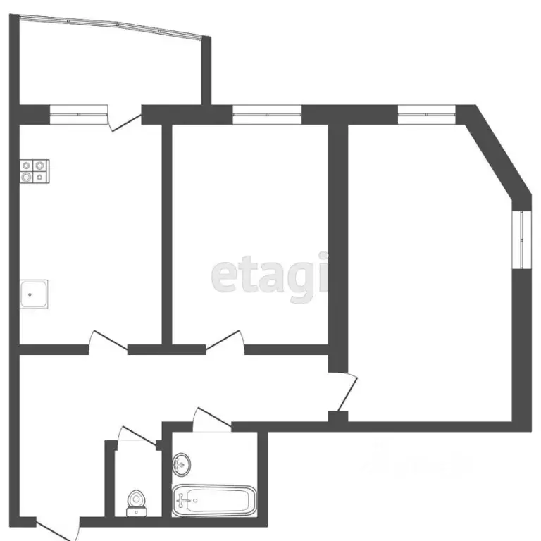 2-к кв. Мордовия, Саранск ул. Победы, 22 (62.0 м) - Фото 2