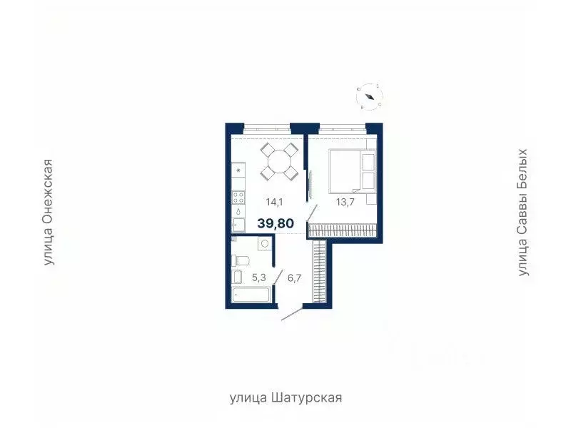 1-к кв. Свердловская область, Екатеринбург ул. Шатурская (39.8 м) - Фото 0