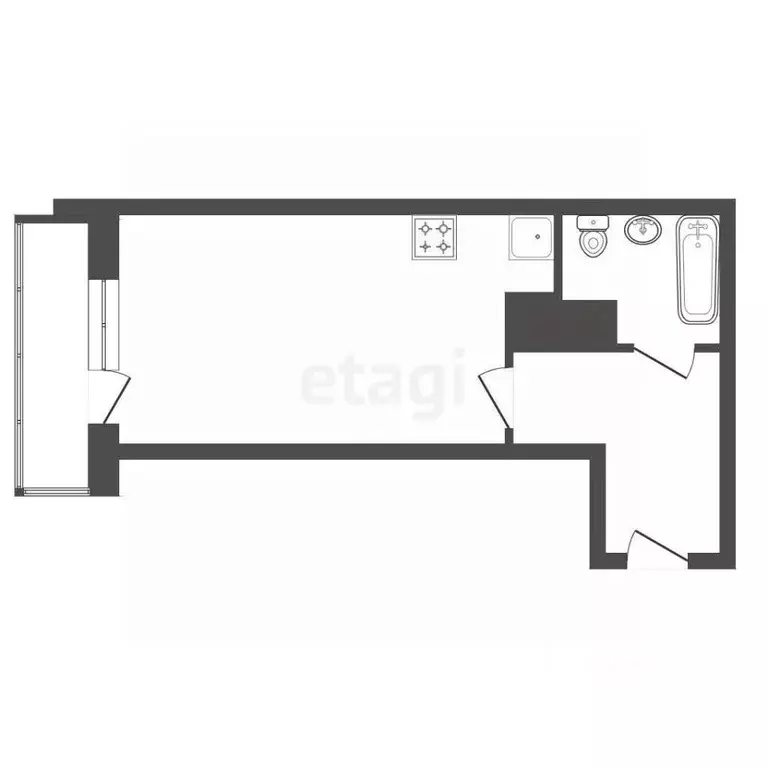 1-к кв. Красноярский край, Красноярск Судостроительная ул., 27Ж (33.2 ... - Фото 1