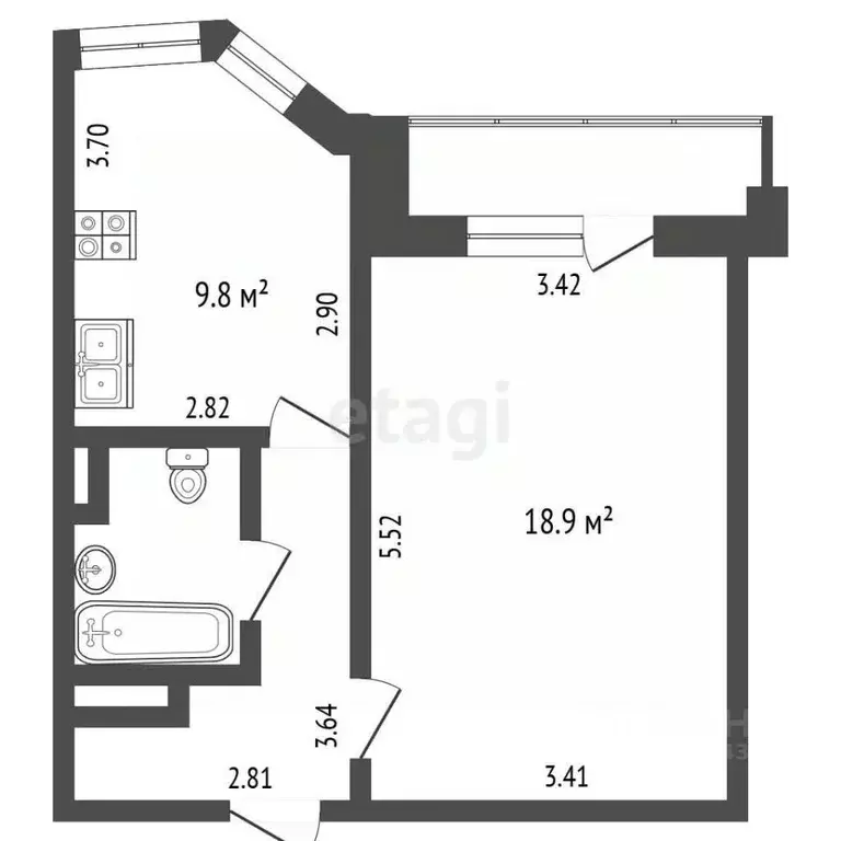 1-к кв. Москва Селигерская ул., 26к1 (38.9 м) - Фото 1