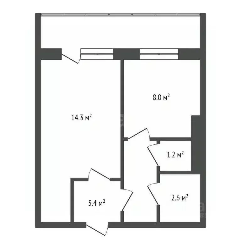 1-к кв. Красноярский край, Красноярск ул. Алексеева, 5 (32.0 м) - Фото 2