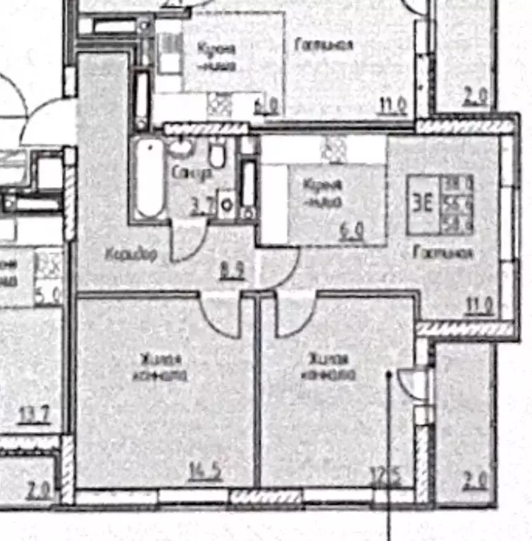 3-к кв. Пермский край, Пермь ул. Космонавта Беляева, 61В (56.6 м) - Фото 1