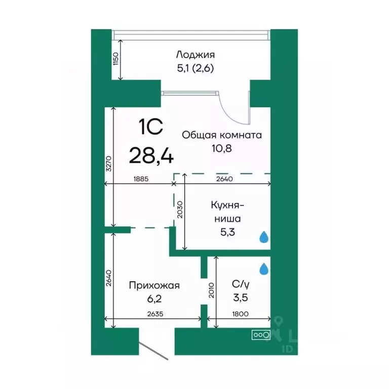 1-к кв. Алтайский край, Барнаул Просторная ул., 390к2 (28.4 м) - Фото 1