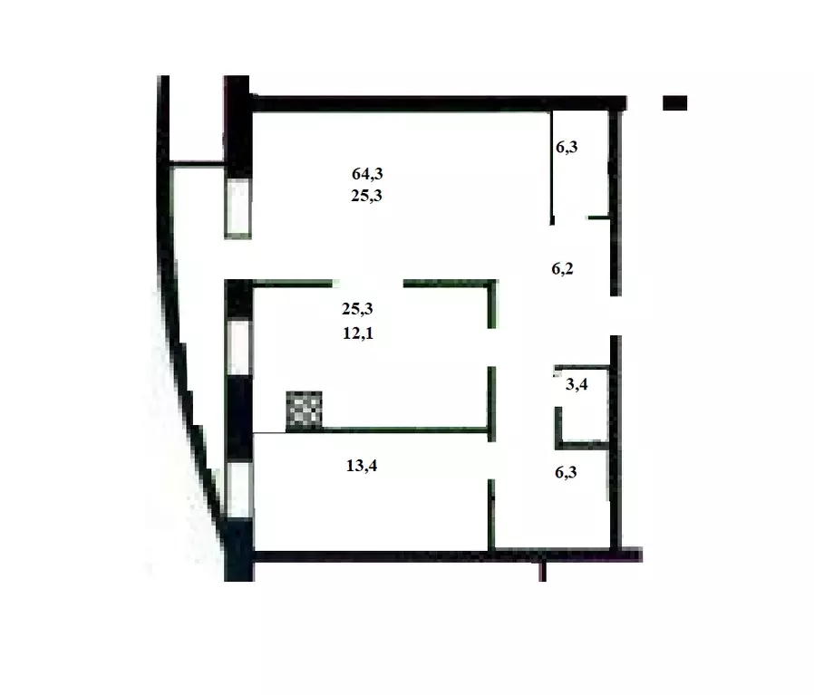 Продаётся 2-к квартира, 64.32 м - Фото 1