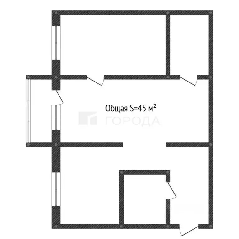 2-к кв. Кемеровская область, Новокузнецк ул. Кирова, 43 (45.0 м) - Фото 2
